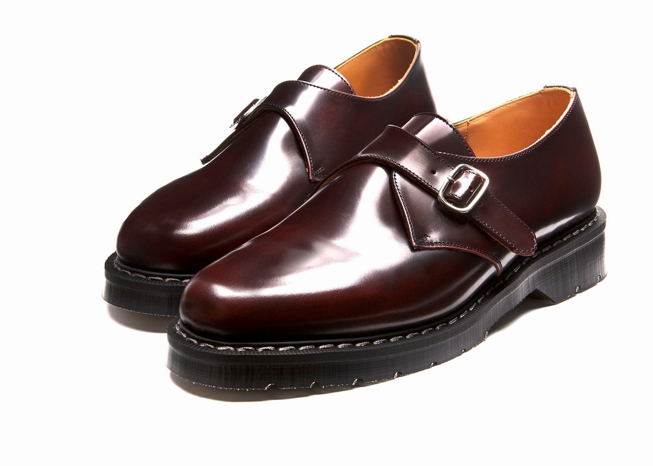 Solovair Rub-Off Single Buckle Uomo Scarpe Monk Bordeaux | S0-060-BUR-G-035