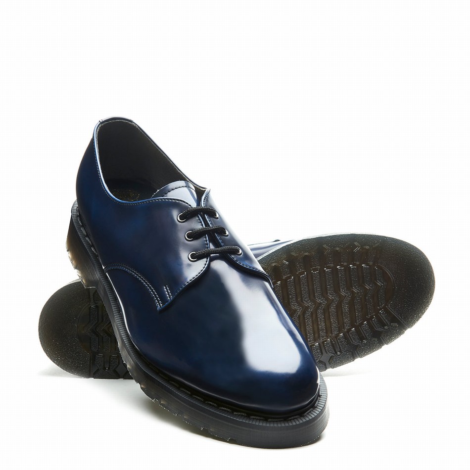 Solovair Rub-Off Vegan Donna Scarpe Gibson Blu Marino | VS3-995-NV-RO-VEG-G-040