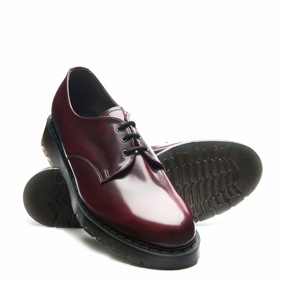 Solovair Rub-Off Vegan Uomo Scarpe Gibson Rosse | VS3-995-CR-RO-VEG-G-030