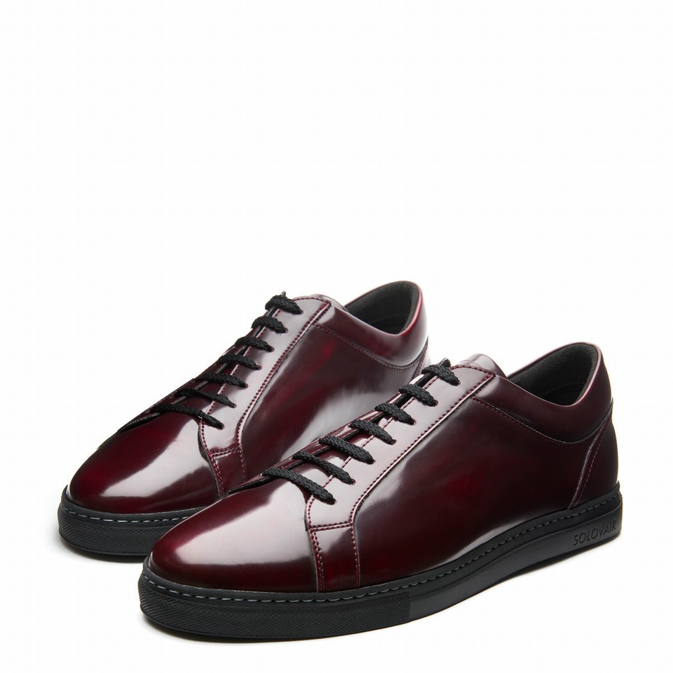 Solovair Rub-off Vegan 070 Donna Sneakers Rosse | VS7-070-CR-RO-VEG-G-060