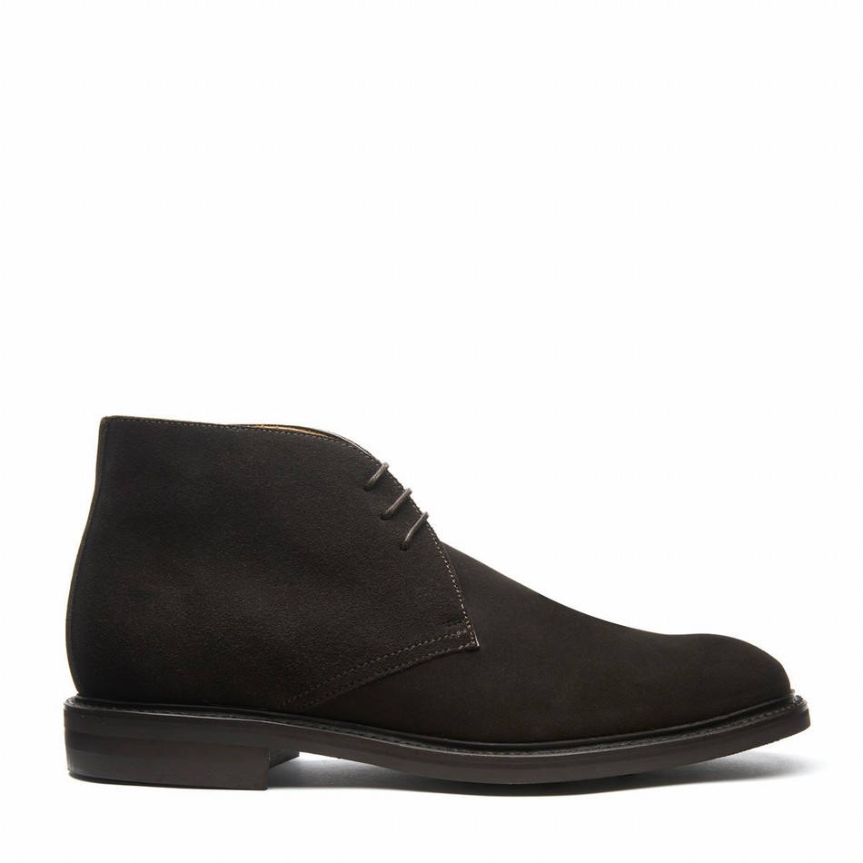Solovair Suede 3 Eye Uomo Stivali Chukka Marroni | 103-BN-SUE-060