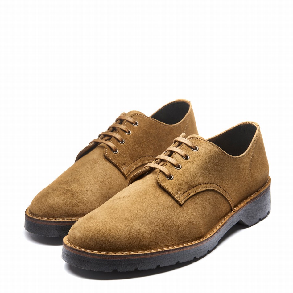Solovair Suede 4 Eye Uomo Scarpe Gibson Marroni | 390-013-060