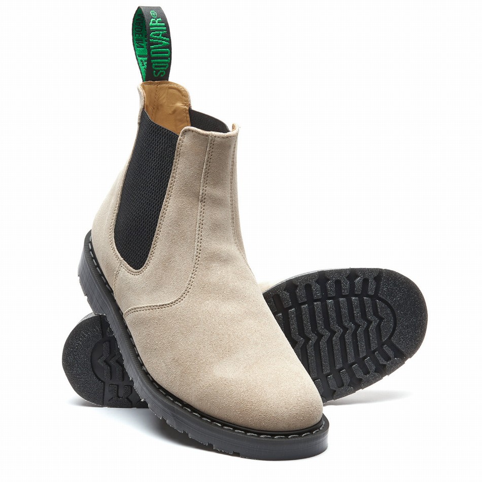 Solovair Suede Donna Stivali Dealer Beige | S0-900-NU-SUE-G-050