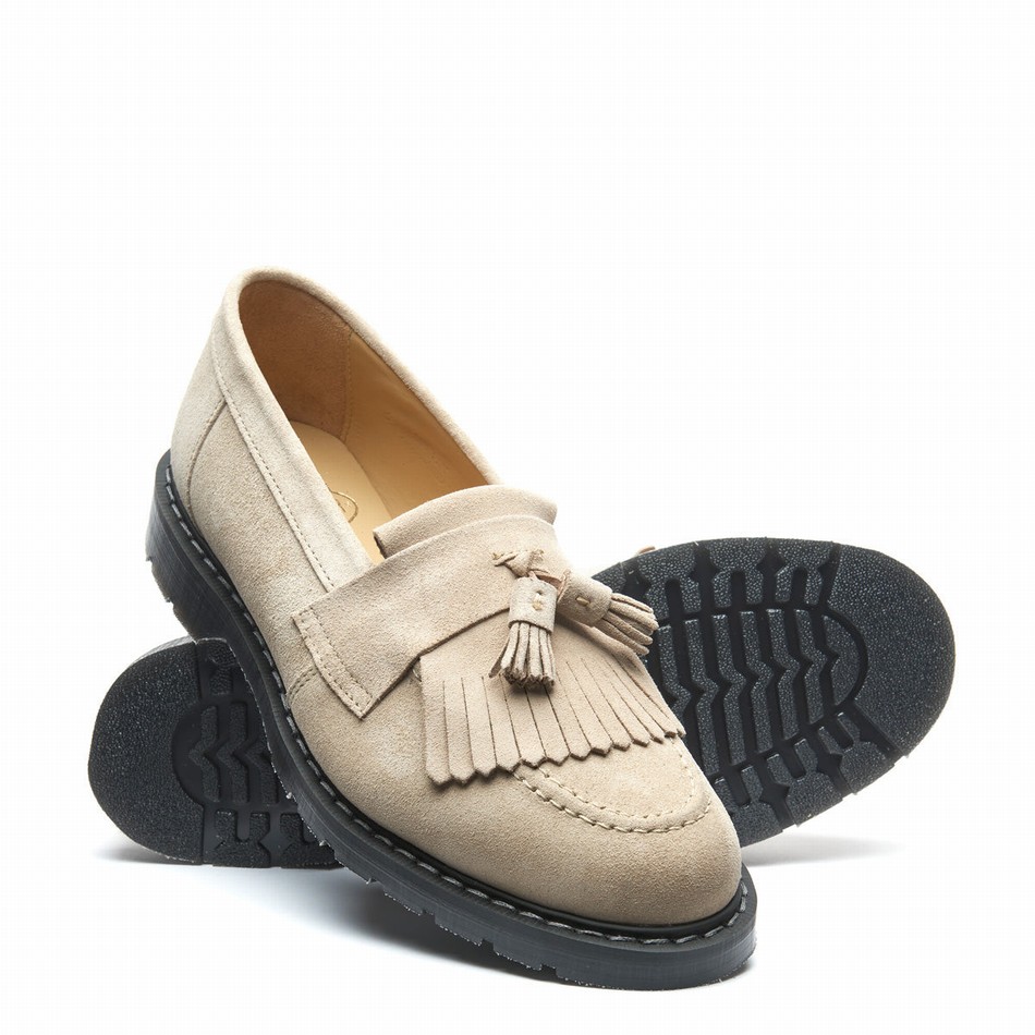 Solovair Suede Tassel Uomo Mocassini Beige | S0-1022-NU-SUE-G-040