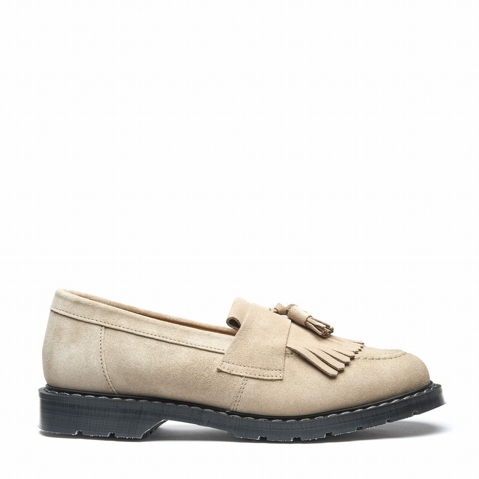 Solovair Suede Tassel Uomo Mocassini Beige | S0-1022-NU-SUE-G-040