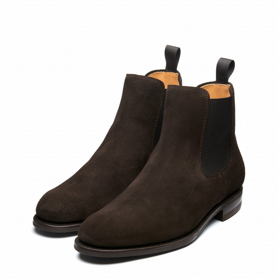 Solovair Suede Uomo Stivaletti Chelsea Marroni | 101-BN-SUE-060