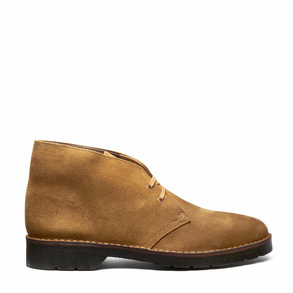 Solovair Suede Uomo Stivali Chukka Marroni | 103-374-060