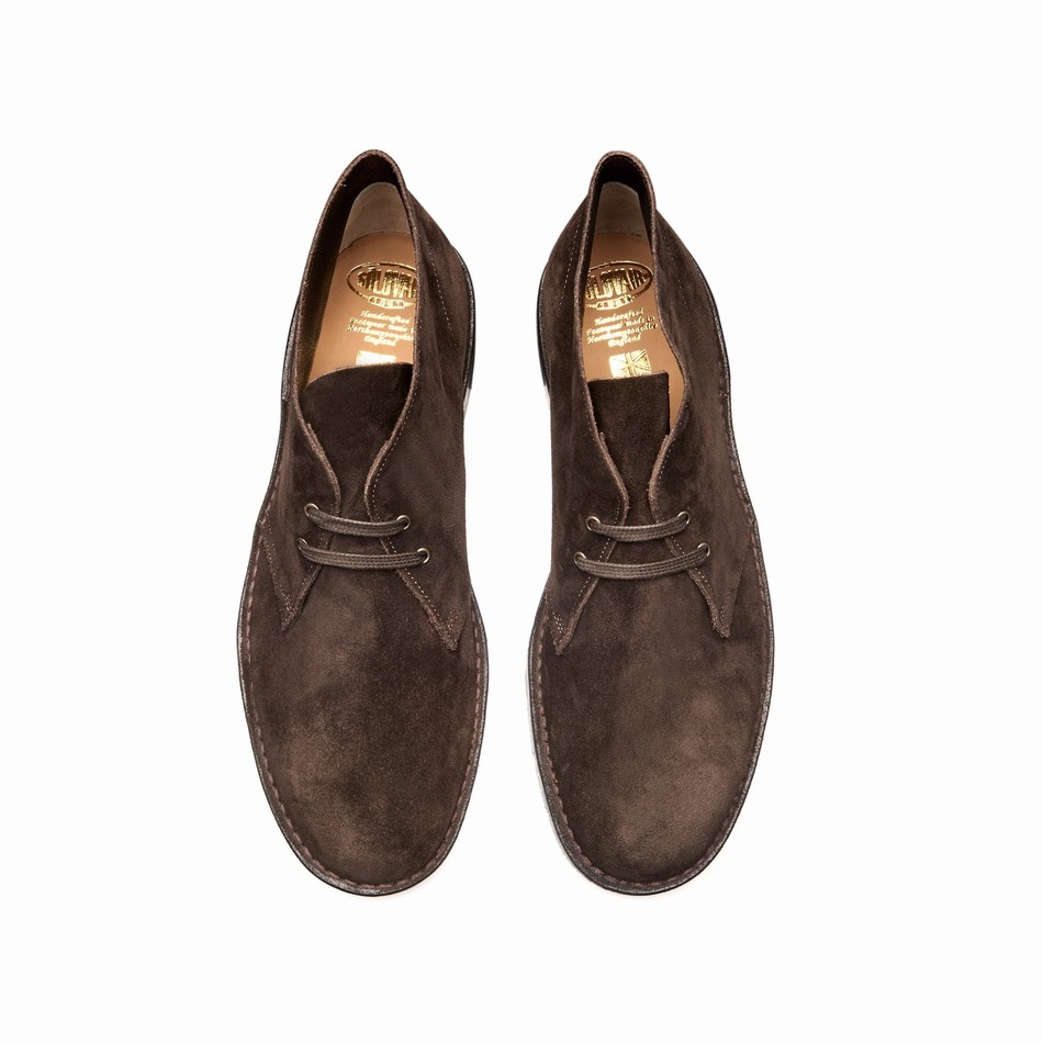 Solovair Suede Uomo Stivali Chukka Marroni | 103-369-060