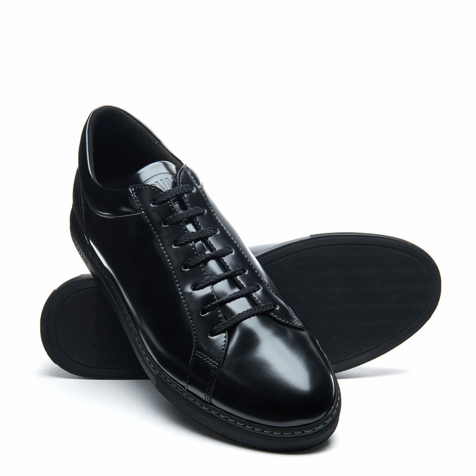 Solovair Vegan 070 Uomo Sneakers Nere | VS7-070-BK-VEG-G-030
