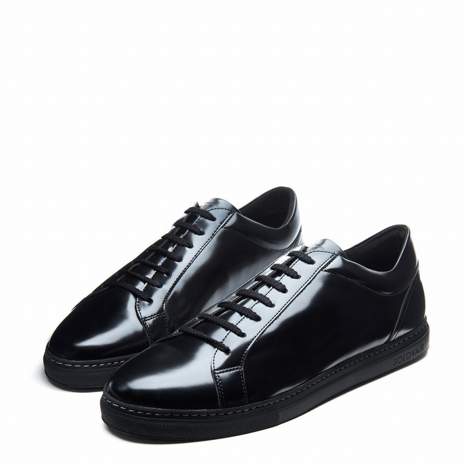 Solovair Vegan 070 Uomo Sneakers Nere | VS7-070-BK-VEG-G-030