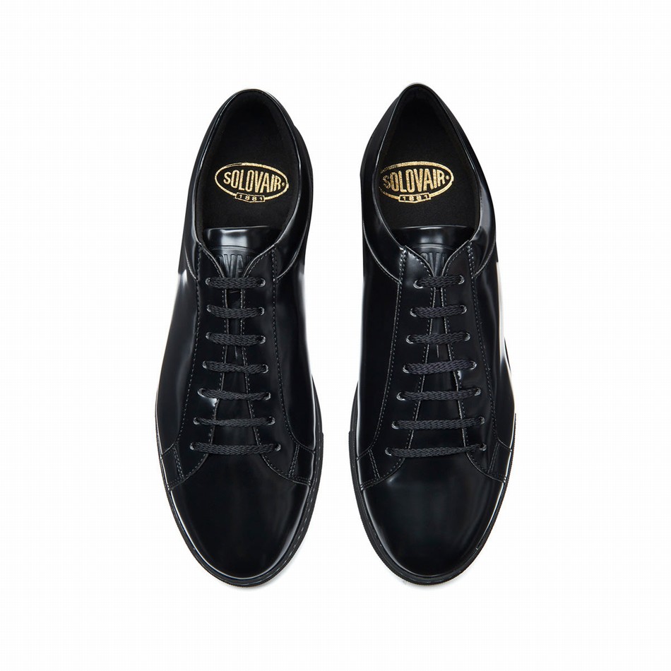 Solovair Vegan 070 Uomo Sneakers Nere | VS7-070-BK-VEG-G-030
