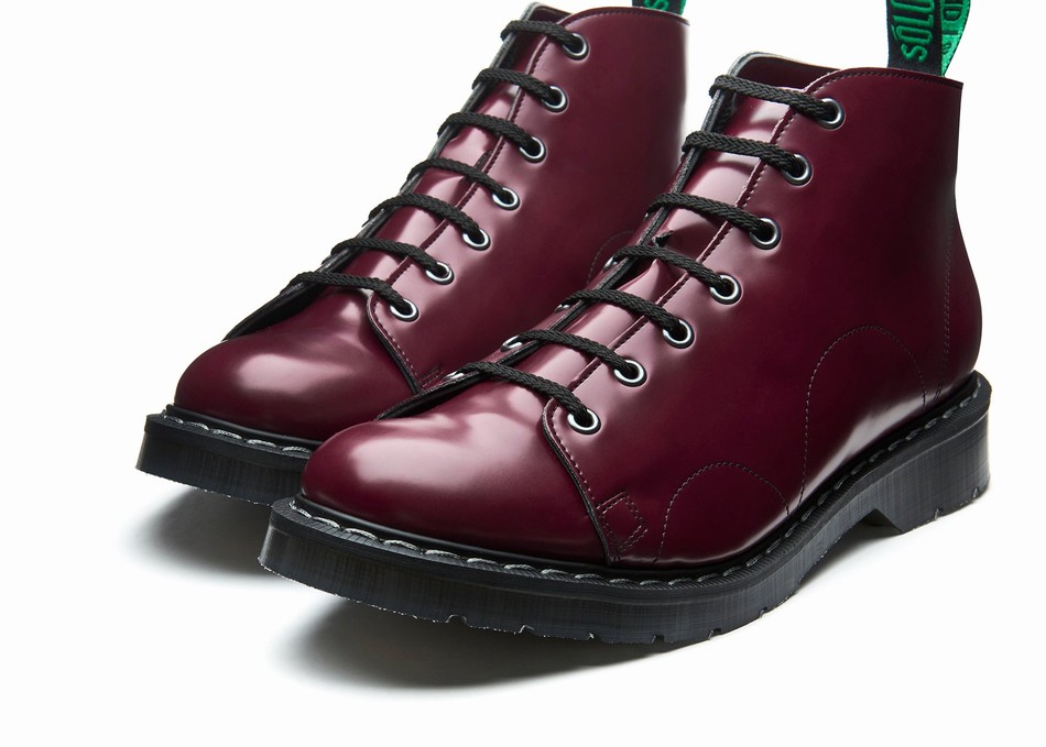 Solovair Vegan Hi-Shine Uomo Stivali Da Scimmia Rosse | VS7-116-OX-VEG-G-030