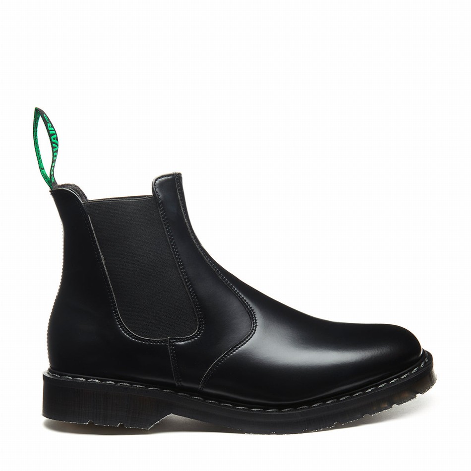 Solovair Vegan Hi-Shine Uomo Stivali Dealer Nere | VS0-900-BK-SM-VEG-G-030